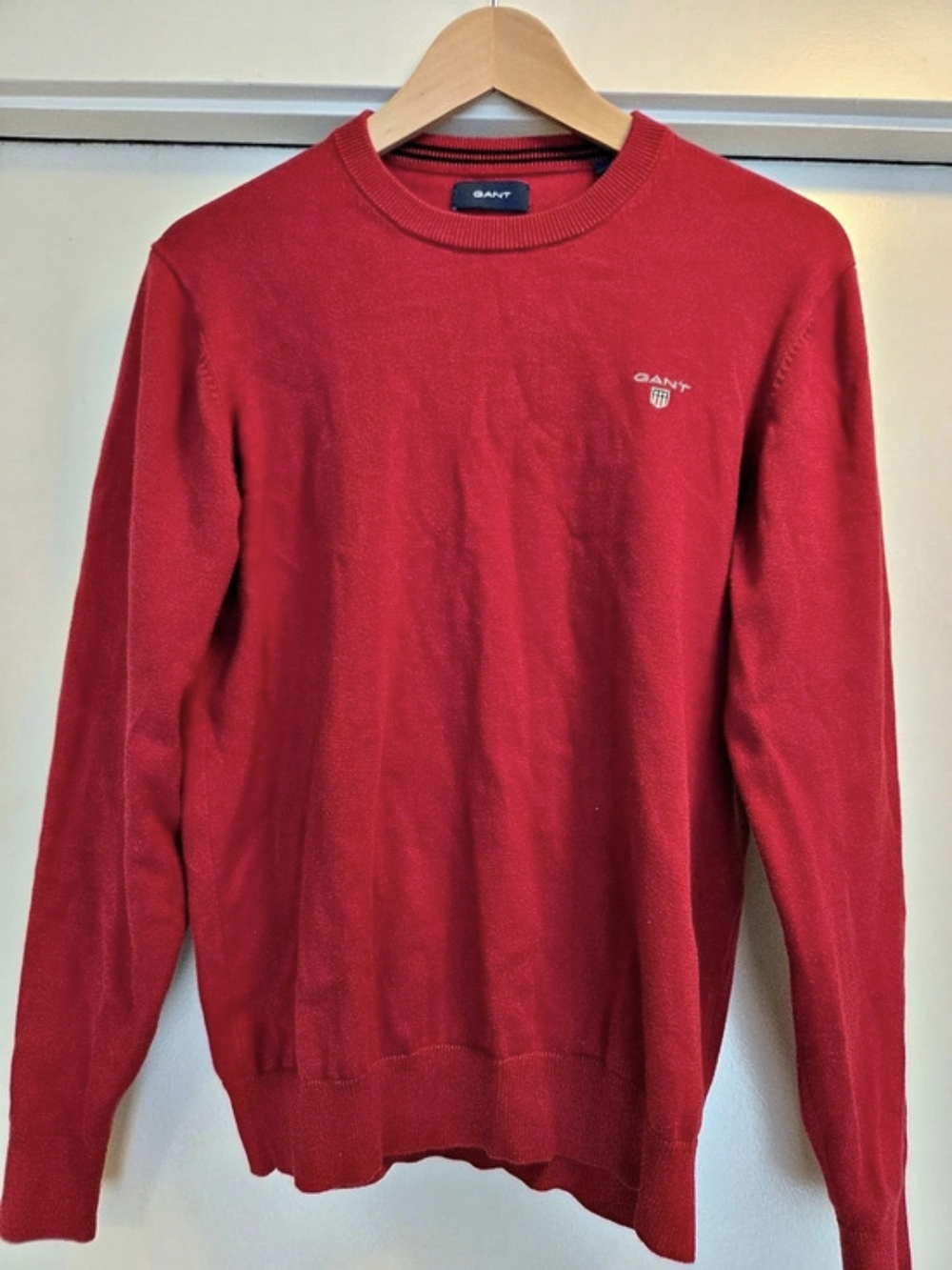 GANT Shield Logo Crew Neck Sweater Red Crewneck Sweater